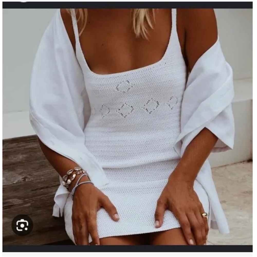 *NWT* Maurie + Eve crochet Jamila dress crisp white XS